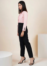 DUAL PEACH BLAZER WITH PANT CO-ORD SET - HERSOUL