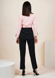 DUAL PEACH BLAZER WITH PANT CO-ORD SET - HERSOUL